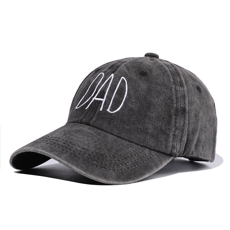 Wholesale Embroidered Distressed Baseball Letter Duck Tongue Adult Hat
